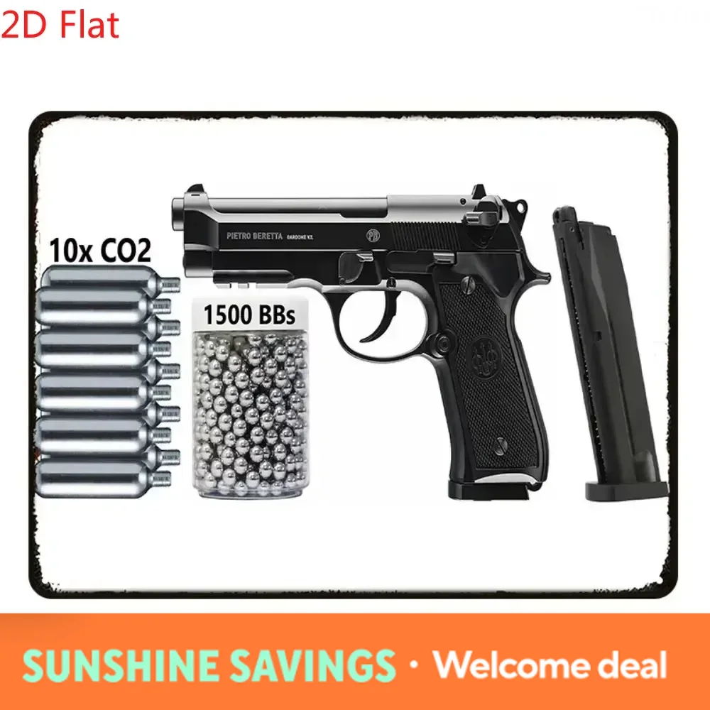 Gun Shooting Arcade - 2026 （2D Tin Painting）Vintage Retro Style