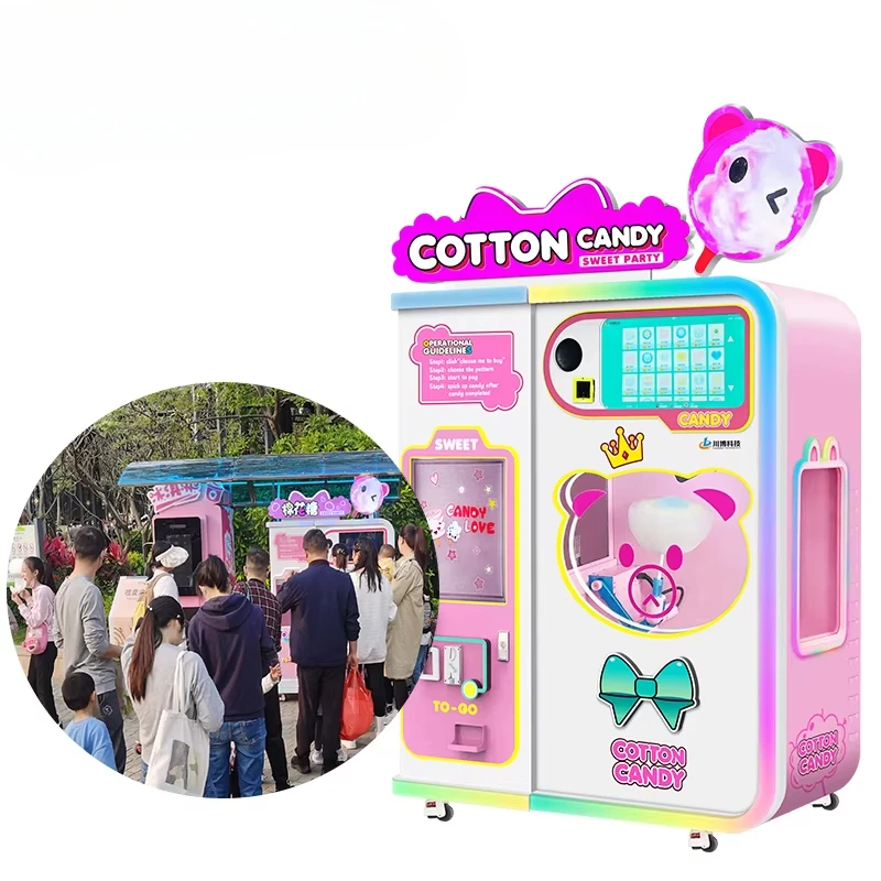 Customized Cotton Candy Vendin - Commercial Vending Machine ulasan dan harga
