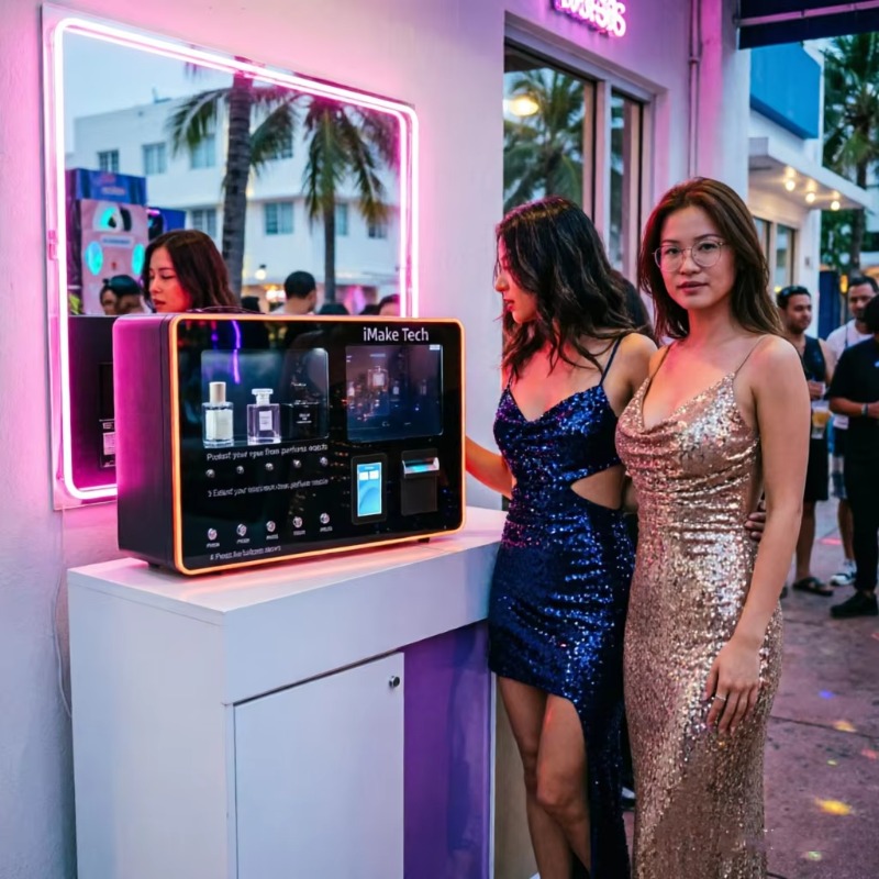 Self-service Perfume Spray Ven - Vending Machine Qr Code ulasan dan harga