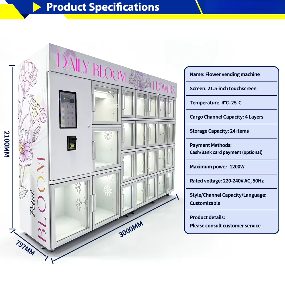 Mini Compact Fresh Flower Vend - Vending Machine Qr Code ulasan dan harga